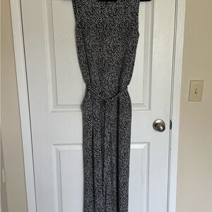 Michael Kors Black Maxi jumpsuit in navy & cream